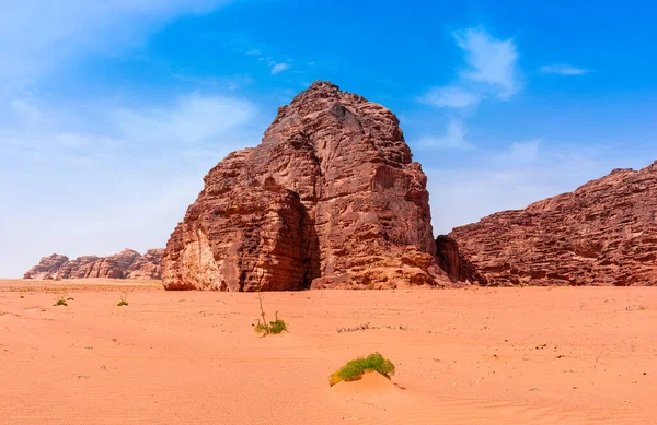 Zand Bergen Van Wadi Rum Woestijn Jordanië Prachtig Daglandschap — Stockfoto