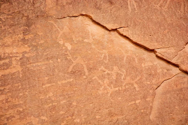 Dibujos Antiguos Desierto Del Ron Wadi Jordania Pintura Roca —  Fotos de Stock