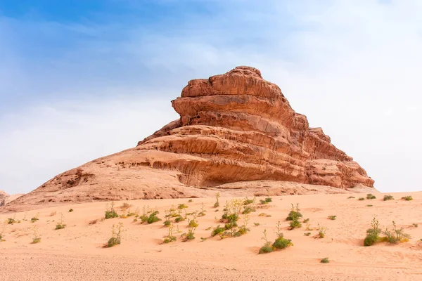 Sands Mountains Wadi Rum Desert Jordan Beautiful Daytime Landscape — Stock Photo, Image