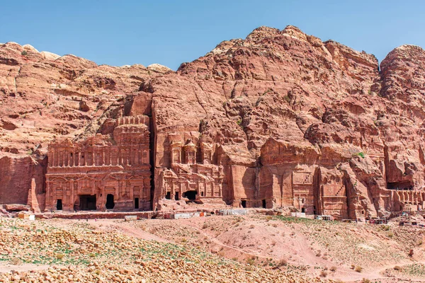Templos Tumbas Ciudad Petra Jordania Arquitectura Antigua —  Fotos de Stock