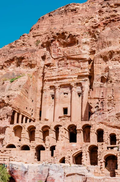 Templo Las Mujeres Guerreras Antigua Ciudad Petra Jordania —  Fotos de Stock