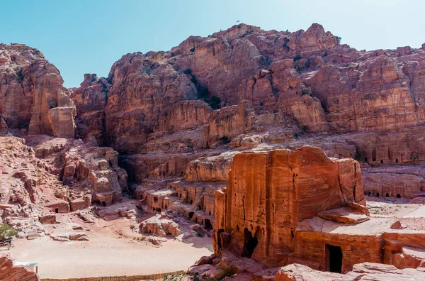 Grotthus Beduinnomader Den Antika Staden Petra Jordanien — Stockfoto