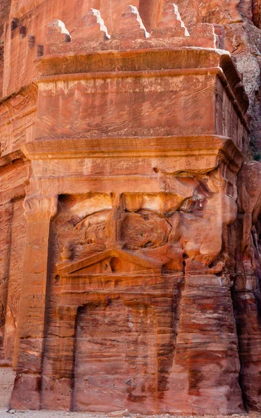 Tempel Und Gräber Der Stadt Petra Jordan Antike Architektur — Stockfoto