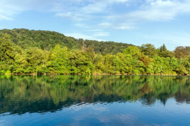 Plitvice lakes in Croatia, beautiful summer landscape with turquoise water