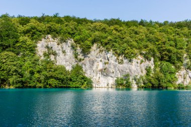 Plitvice lakes in Croatia, beautiful summer landscape with turquoise water