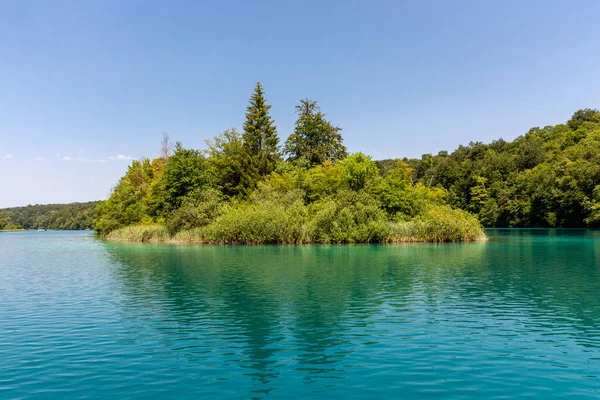 Plitvice Lakes Croatia Beautiful Summer Landscape Turquoise Water — стоковое фото