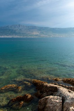 Split, Adriatic coast in Croatia, dramatic sky, seascape