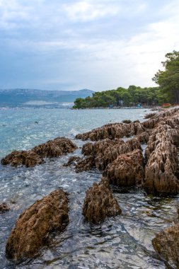 Split, Adriatic coast in Croatia, dramatic sky, seascape