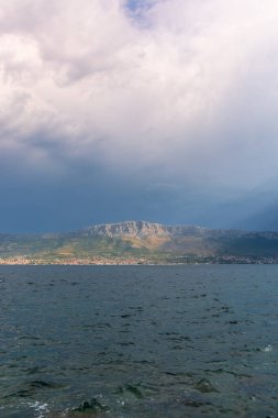 Split, Adriatic coast in Croatia, dramatic sky, seascape
