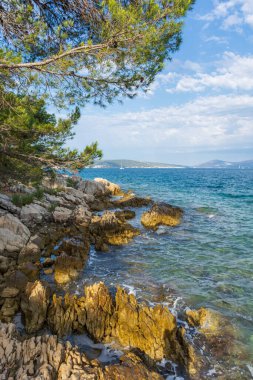 Split, Adriatic coast in Croatia, dramatic sky, seascape