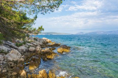 Split, Adriatic coast in Croatia, dramatic sky, seascape
