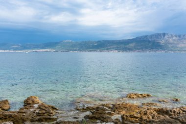 Split, Adriatic coast in Croatia, dramatic sky, seascape