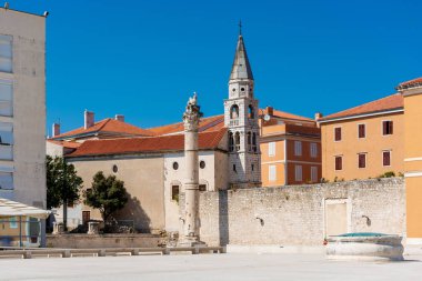 Hırvatistan ve Zadar 'daki St. Simeon Kilisesi, şehir manzarası