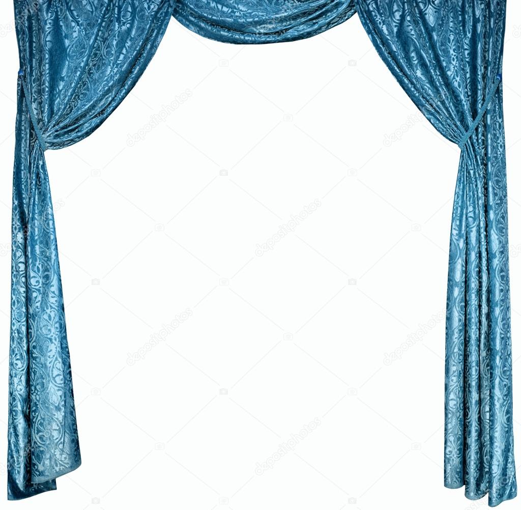 The photo of smart curtains from a blue velvet (not 3D)