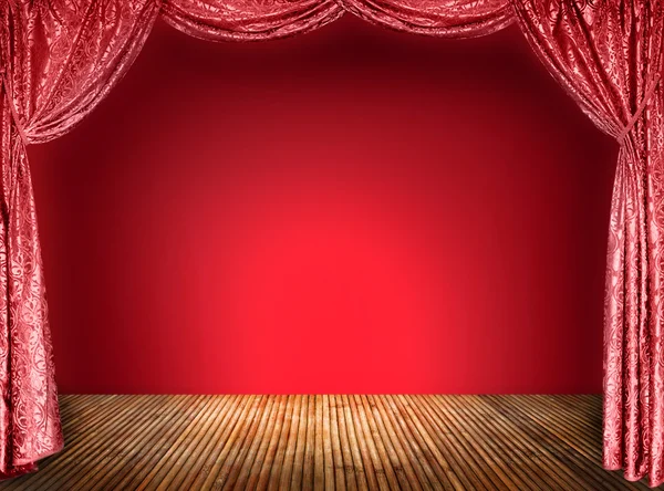 Elegante teatro tende rosse (non 3D ) — Foto Stock