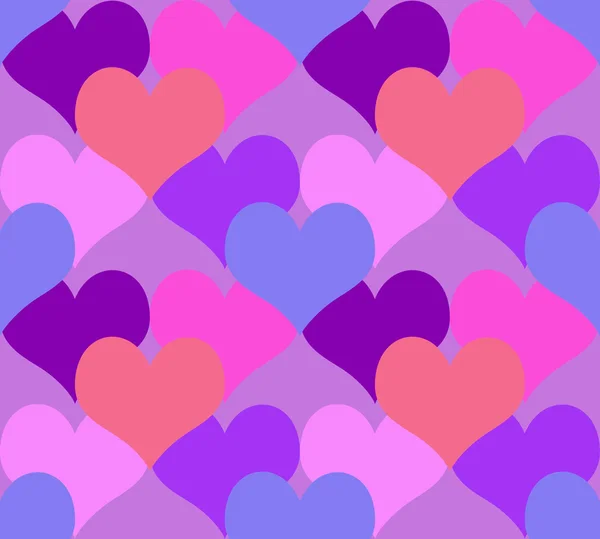 Seamless background with hearts glamorous — Stock Photo, Image