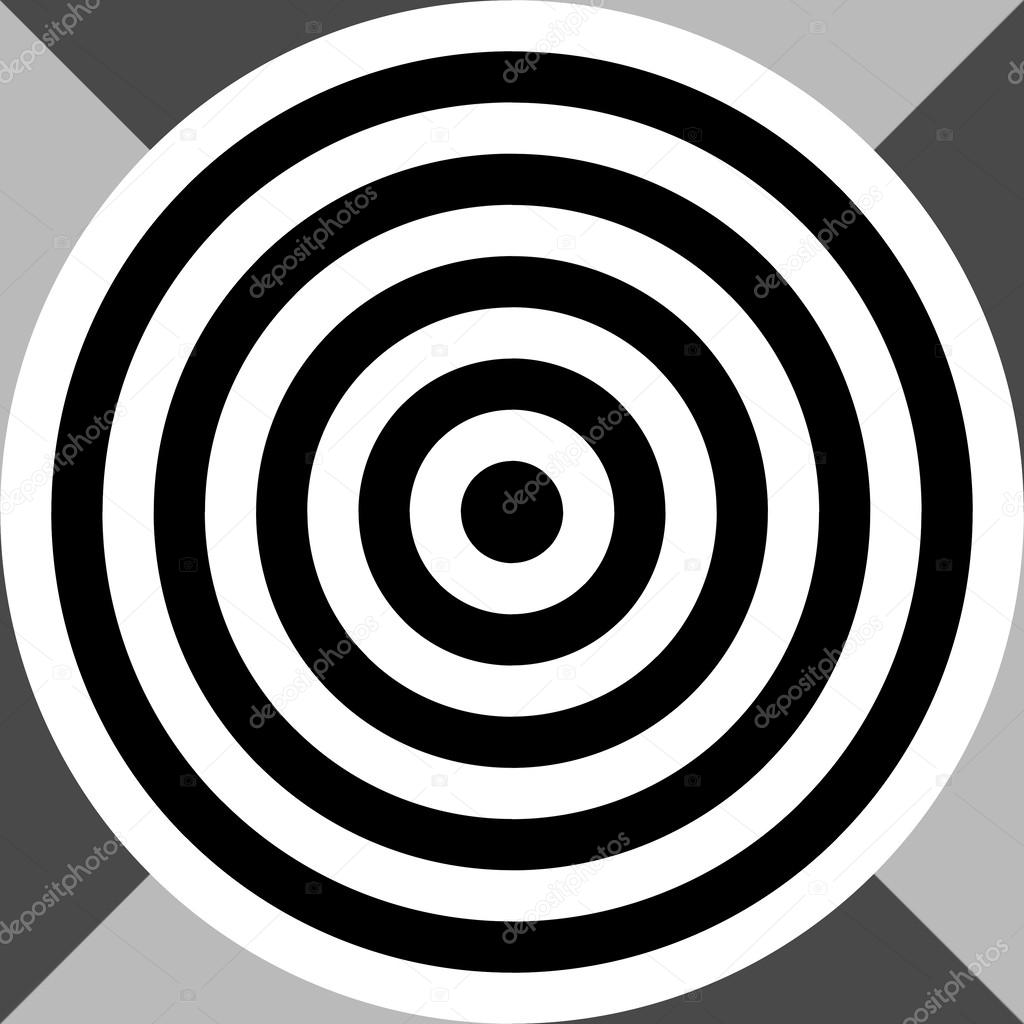 Abstract black and white target, illustration