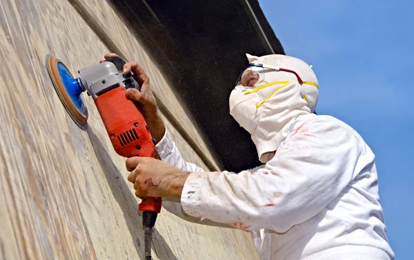 Worker with power tool. — Stock Image Worker with power tool. Stock Picture