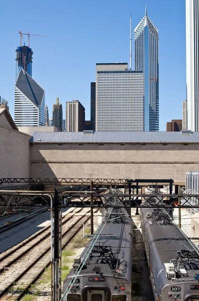 Downtown chicago spoorweg — Stockfoto