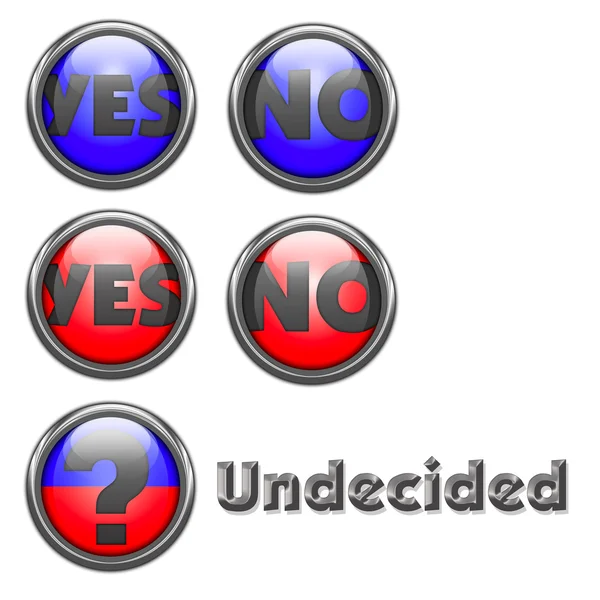 Yes and No voting buttons — Stock Photo, Image