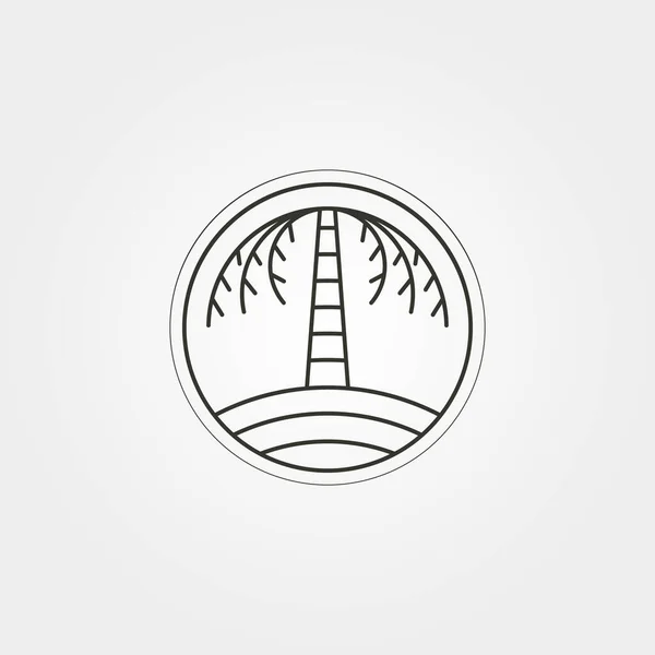 Φοίνικας Minimal Logo Line Τέχνη Διάνυσμα Σύμβολο Εικονογράφηση Σχέδιο Κύκλος — Διανυσματικό Αρχείο