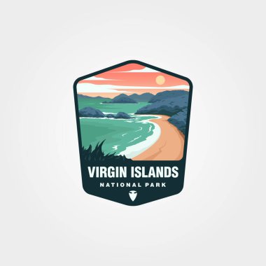virgin islands logo patch vector symbol illustration design, american national park emblem design clipart