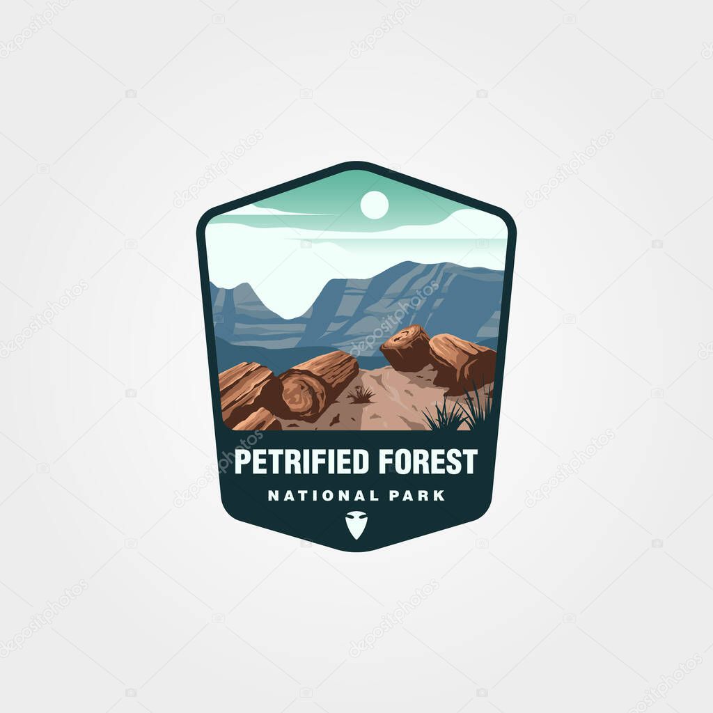 petrified forest national park emblem vector symbol illustration design