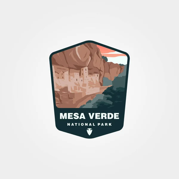 Mesa Verde National Park Logo Vector Symbol Illustration Design National — ストックベクタ