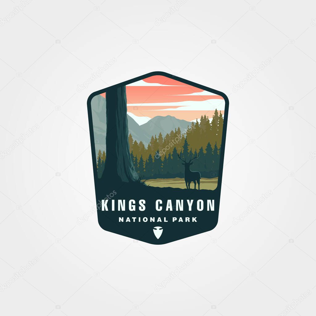 kings canyon national park logo vector symbol illustration design, usnp national park design