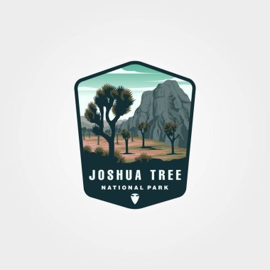 joshua tree vector patch logo design, joshua tree national park emblem design clipart