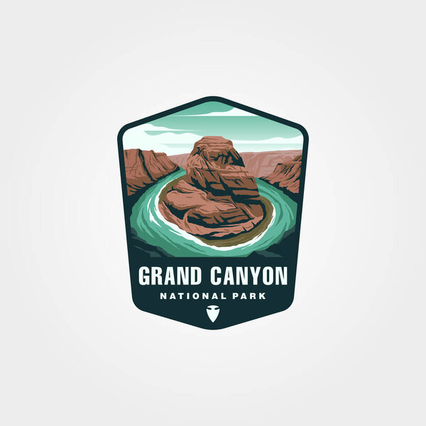 grand canyon national park vector patch logo symbol illustration design