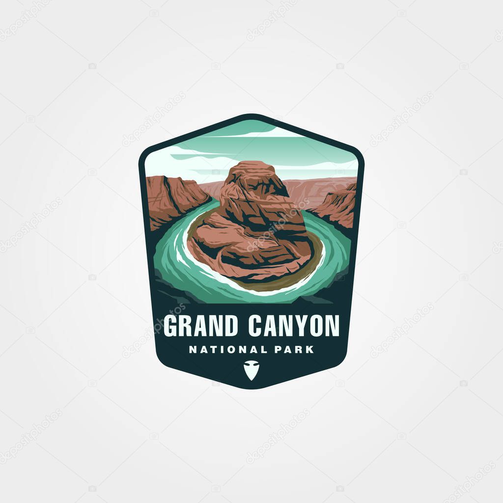 grand canyon national park vector patch logo symbol illustration design