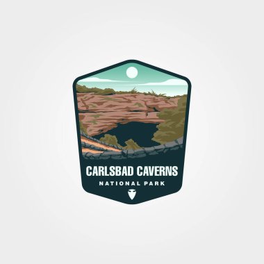 vector of carlsbad caverns logo symbol illustration design, united states national park emblem