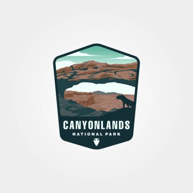 canyonlands vintage vector patch symbol illustration design, us national park sticker print design clipart