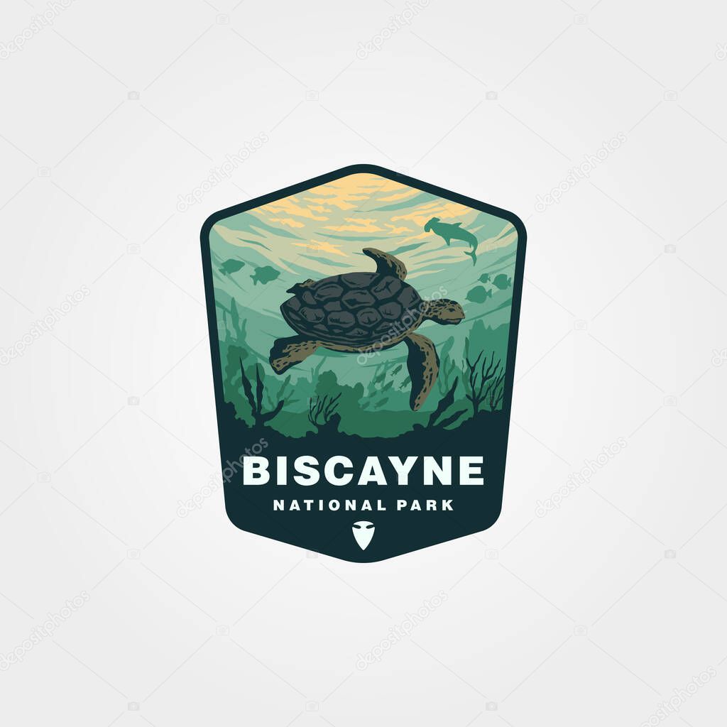 Biscayne national park vintage logo vector symbol illustration design, us national park logo