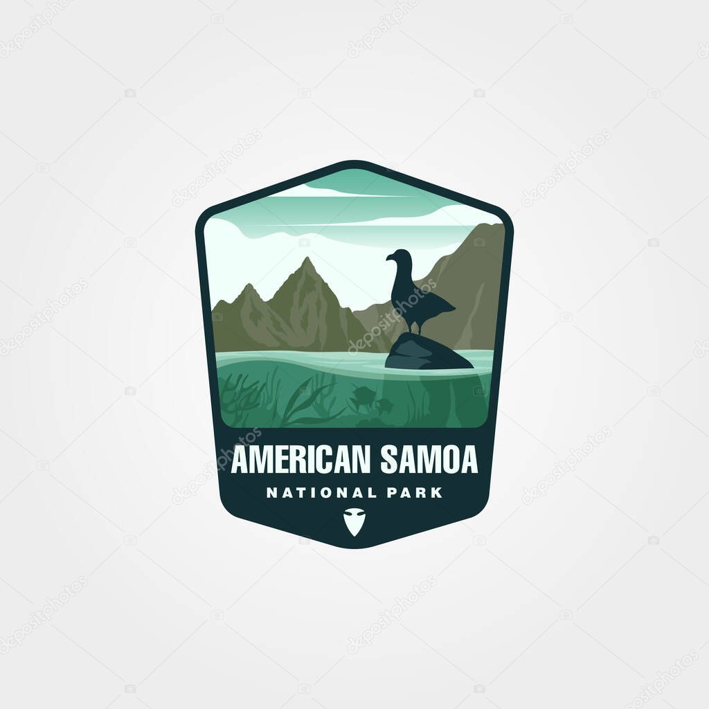 Vector of american samoa logo patch symbol illustration design