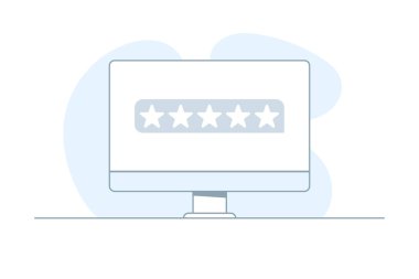 Kullanıcı değerlendirmeleri ve geri bildirim kavramı. Kullanıcı değerlendirmeleri çevrimiçi. Müşteri geribildirim değerlendirmesi deneyim değerlendirme kavramı