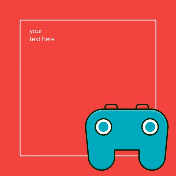 Joypad pour les jeux vidéo. Poster plat Joystick — Image vectorielle