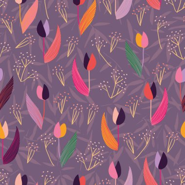 Lale çiçek seamless modeli