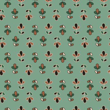 Çiçeksiz desen. Vektör illüstrasyonu. 