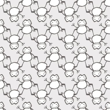 Kurbağa Tepetaklak Dönüşümlü Kusursuz Desen. Vektör çizimi. Parti, moda, dekorasyon, tekstil tasarımı, arka plan, illüstrasyon, halı, döşeme ve halı için mükemmel.