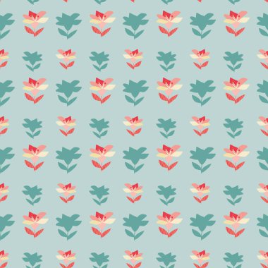 Flower Seamless Pattern. Vector illustration. Perfect for party, fashion, decoration, textile design, background, illustration, carpet, tiles and rug.