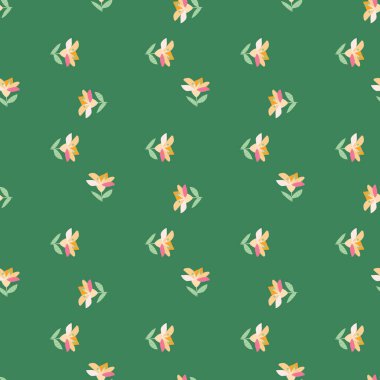 Flower Seamless Pattern. Vector illustration. Perfect for party, fashion, decoration, textile design, background, illustration, carpet, tiles and rug.