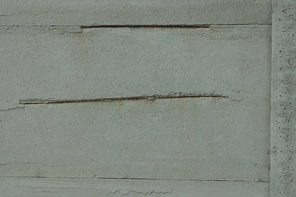 Texture Muro Cemento Grigio Con Barre Arrugginite Ferro Marrone — Foto Stock