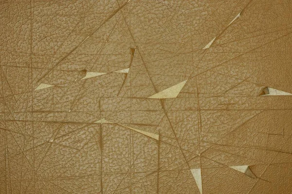 Brown Leather Texture Cuts Cracks Old Cover — Stock Photo, Image