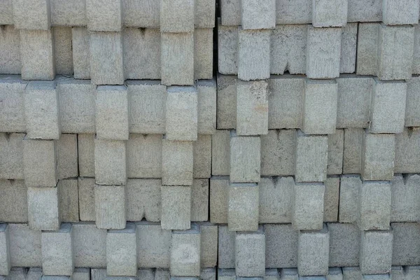 Gray Stone Texture Row Concrete Slabs Wall Street — Stock fotografie