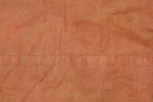 Красная Ткань Текстуры Куска Мятой Материи Швом — стоковое фото