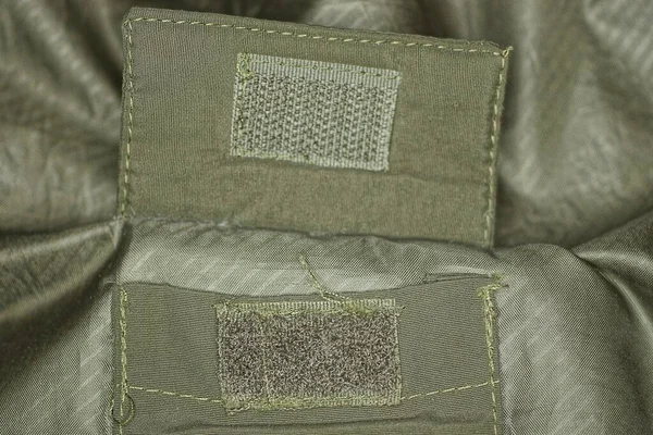 Velcro Verde Tela Del Bolsillo Ropa Del Ejército — Foto de Stock