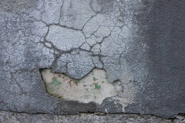 Sfondo Grigio Pietra Nera Vecchio Muro Cemento Sporco Con Crepe — Foto Stock