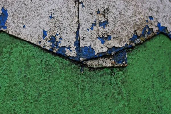 Кольорова Металева Текстура Старої Брудно Сіро Зеленої Залізної Стіни — стокове фото